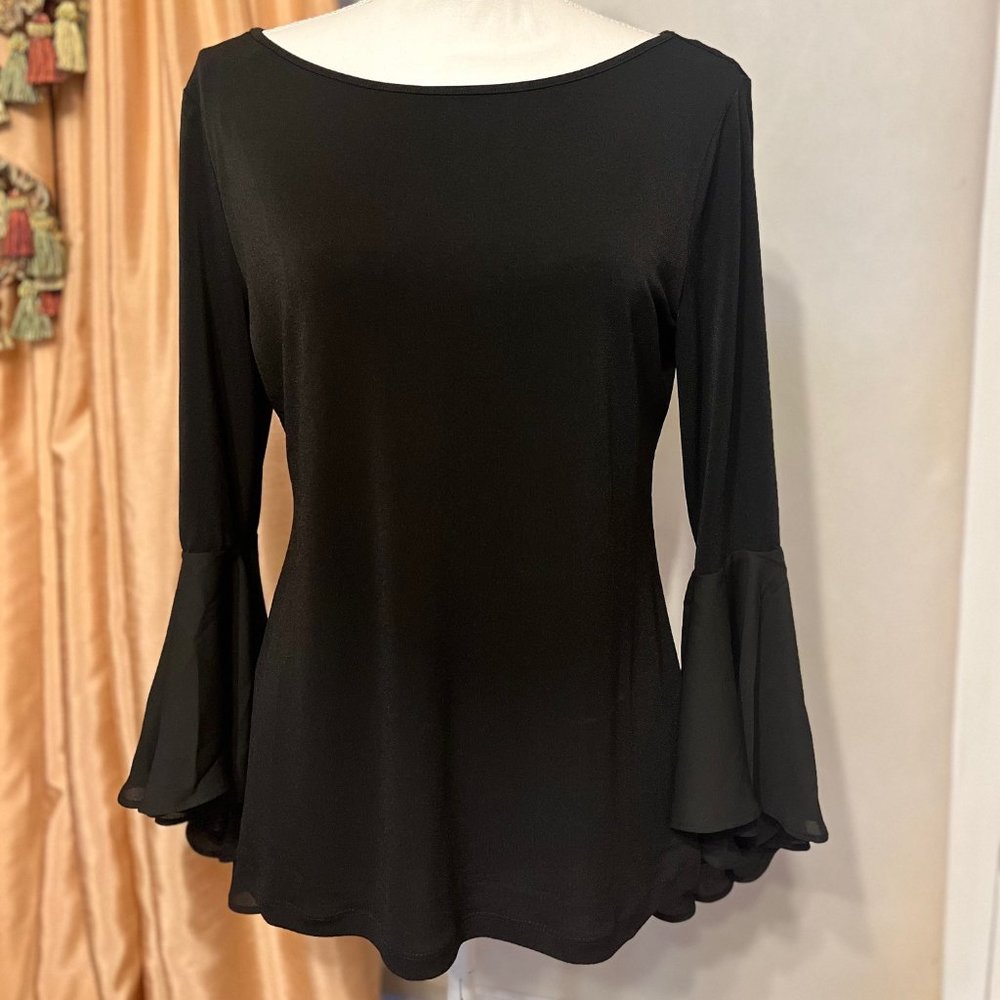 Carmen Marc Valvo Blouse with Bell Sleeves